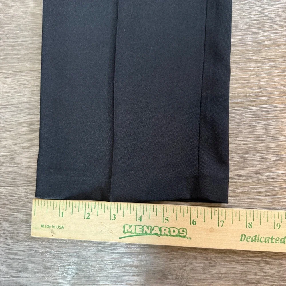 Haggar Black Label Mens 34x30 Straight Fit Stretch Dress Pants Black HD50251 NWT